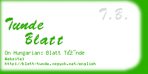 tunde blatt business card